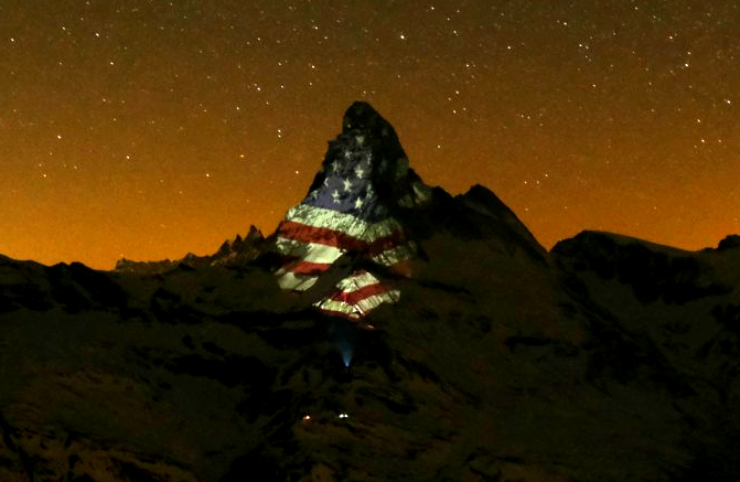 Insider Travel Report Zermatt Projects The Stars And Stripes On